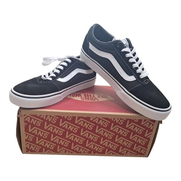 NWT Vans Ward Suede Canvas Sneakers – Black/White – Men’s Size 8.5 ( 26.5 CM ) - Picture 3 of 15